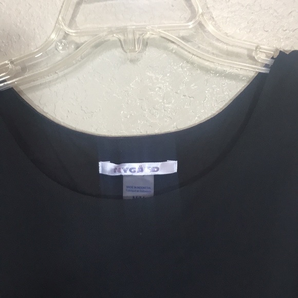 NYGARD Jersey Knit Chiffon Overlay with Crisscross Back Yoke and Side Vents - Picture 3 of 15